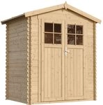 Holzhaus Gartenhaus TIMBELA M367F+M367G - Gartenschuppen Holz mit Boden Impr&auml;gnierte
