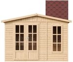 Gartenhaus Holz 6 m2 - H232 x 332 x 222 cm - Gro&szlig;e multifunktionale...