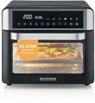 Severin 2-in-1 Toastofen & Hei&szlig;luftfritteuse, Air-Fryer, 25L, 12 Auto-Programme,