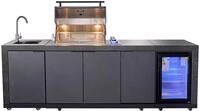 GORILLER&reg; KING Outdoork&uuml;che | 5-Brenner Gasgrill | K&uuml;hlschrank | Sp&uuml;lbecken