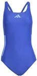 adidas Damen 3 Stripes C-Back Swimsuit Swimwear, Semi Lucid Blue/Blue Fusion, 40