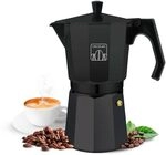 Cecotec Italienischer Kaffeekocher Cumbia Mokclassic 300 Black, 150 ml, Aluminium,