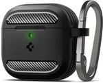 Spigen Rugged Armor H&uuml;lle Case kompatibel mit AirPods 4 (2024) - Matt Schwarz