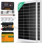ECO-WORTHY 240W Solaranlage Komplettset Inselanlage netzunabh&auml;ngiges Kit f&uuml;r