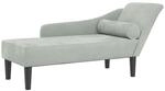 vidaXL Chaiselongue mit Kissen Hellgrau Samt