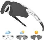 Victgoal Fahrradbrille Herren Selbstt&ouml;nend Sport Sonnenbrille UV400 Schutz TR90
