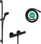 hansgrohe Pulsify Select S - wassersparendes Duschset mit Thermostat Ecostat Fine,