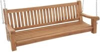 CLP Schaukelbank Joyce I Gartenschaukel aus Teakholz I Holzschaukel wetterfest...