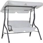 CASARIA&reg; Hollywoodschaukel 2 Sitzer wetterfest Hellgrau 200kg Belastbarkeit