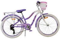 Volare Lovely Kinderfahrrad - M&auml;dchen - 24 Zoll - Lila - 7 G&auml;nge