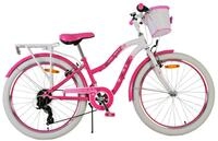Volare Lovely Kinderfahrrad - M&auml;dchen - 24 Zoll - Rosa - 7 G&auml;nge