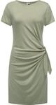 Ragwear Damen Sommerkleid Knotta Kurzarm-Minikleid mit seitlichem Bindeband |...