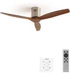 CREATE / WINDCALM M/Deckenventilator ABS Nickel Dunkelholzfl&uuml;gel-Optik mit