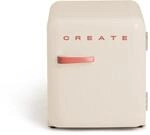 CREATE / RETRO FRIDGE 50 TERRACCOTA/K&uuml;hlschrank in Cremewei&szlig;, Griff Terrakotta /
