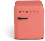 CREATE / RETRO FRIDGE 50 SCHWARZ/K&uuml;hlschrank in Terrakotta, Griff Schwarz / 85W,