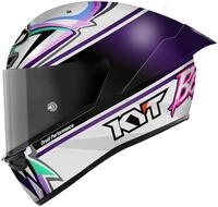KYT KX-1 Race GP Bastianini Replica 2024 Motorradhelm (Wei&szlig;/Lila/Pink/Gr&uuml;n), M (57)