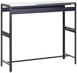 Beliani Outdoor-Bartisch Schwarz Stahl f&uuml;r 2 Personen Rechteckig | Metall,