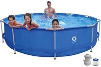 Avenli Pool rund mit Struktur Sirocco Blue, Blau