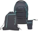 Satch Pack Pencil Slider Light Edition Schulrucksack Set 3tlg. mit Sportbeutel (Mint