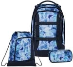 Satch Pack Schulrucksack Set 3tlg. inkl. Schlamperbox und Sportbeutel (Blurry Sky)