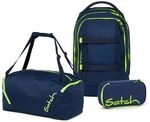 Satch Pack Schulrucksack Set 3tlg. inkl. Schlamperbox und Sporttasche (Toxic Yellow)