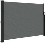 vidaXL Ausziehbare Seitenmarkise Anthrazit 140x500 cm