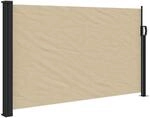 vidaXL Seitenmarkise Ausziehbar Beige 120x500 cm