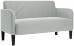 vidaXL Zweisitzer-Sofa Hellgrau 109 cm Samt
