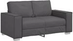 vidaXL Zweisitzer-Sofa Grau 160 cm Kunstleder, Wohnzimmer, moderner Sofa, stilvolles