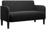 vidaXL Zweisitzer-Sofa Schwarz 109 cm Samt