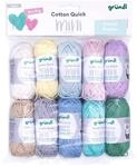 Gr&uuml;ndl Wolle Cotton Quick Mini Shades 10 Minikn&auml;uel 15 g, Pastell | d&uuml;nne Wolle