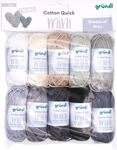 Gr&uuml;ndl Wolle Cotton Quick Mini Shades 10 Minikn&auml;uel 15 g, Grau | d&uuml;nne Wolle zum