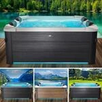 BRAST Whirlpool MSpa Frame - Oslo Sapphire & Amber mit Fester Au&szlig;enwand 