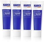 KAREX Zahnpasta - 4 x 75 ml - F&uuml;r gesunde, wei&szlig;e Z&auml;hne ohne Fluorid - Sch&uuml;tzt