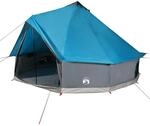 vidaXL Tipi Familienzelt 6 Personen, Campingzelt mit E-Anschluss, Tipizelt mit