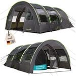 Skandika Tunnelzelt Kemi f&uuml;r 4 Personen | Camping Zelt, 2 Schlafkabinen, 2 m