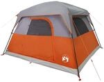 vidaXL Campingzelt 4 Personen, Kabinenzelt mit Netzw&auml;nde E-Anschluss, Wurfzelt mit