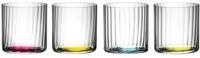 RIEDEL The O Wine Tumbler Happy H2O-Optik - rosa/gr&uuml;n/gelb/blau - 4er Set,