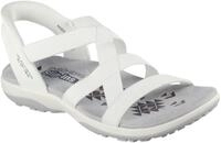 Skechers Damen Reggae Slim-Stretch Flex Hands Free Slip-Ins Sandalen, Weiss/opulenter