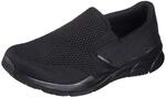 Skechers Herren Equalizer 4.0 Triple-play Trainers, Black Engineered Mesh Black Trim,