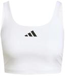 adidas Women's Optime Workout Twist Light Support Bra Tank, White, XL