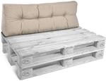 Beautissu R&uuml;ckenkissen Palettenkissen Outdoor 120x40 cm &ndash; Gepolsterte...