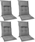 Beautissu 4er Set Premium Gartenstuhlauflage Niedriglehner 105x50x7cm Polster...