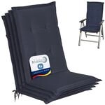 Beautissu 4er Set Gartenstuhlauflage f&uuml;r Hochlehner Gartenm&ouml;bel Sitzkissen 