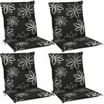 Beautissu Flores Niedriglehner Auflagen 4er Set f&uuml;r Gartenst&uuml;hle &ndash;...