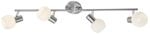 BRILLIANT Lampe Tiara Spotrohr 4flg eisen/wei&szlig; | 4x D45, E14, 40W, geeignet f&uuml;r