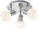 Brilliant Lampe Tiara Spotrondell 3flg eisen/wei&szlig; | 3x D45, E14, 40W, geeignet f&uuml;r
