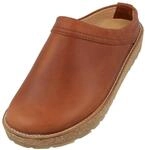 HAFLINGER Travel-Cassic Eleganter Clog aus Leder Gummisohle und Kork Latex Fu&szlig;bett