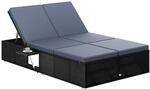 Casaria Sonnenliege Polyrattan 2 Personen