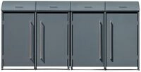 Westmann M&uuml;lltonnenbox Moderna 4 | Metall M&uuml;lltonnenverkleidung f&uuml;r 4x240 L...